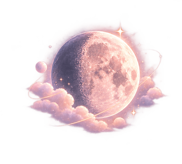 A softly glowing full moon, representing a long streak in Ours